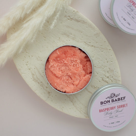 Salt body exfoliator Raspberry Sorbet van Bon Babef