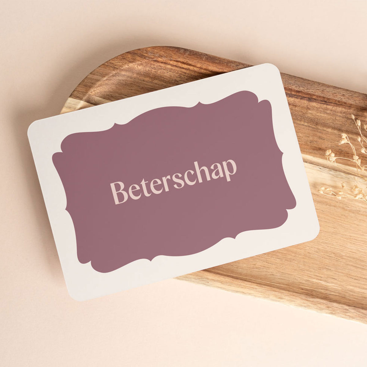Beterschap kaartje