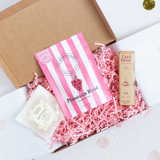 Cadeaubox Een klein feestje met chocolade, gummies en wax melts van CaDo Depot
