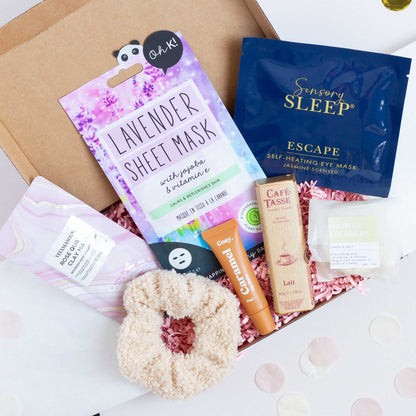 Cadeaubox Me time met kleimasker, sheet masker, oogmasker en chocolade van CaDo Depot