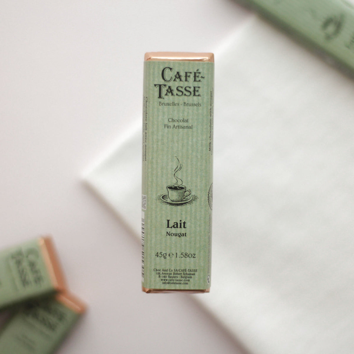 Melk chocolade reep nougat 45g van Café-Tasse