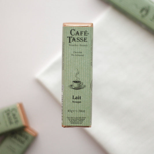 Melk chocolade reep nougat 45g van Café-Tasse