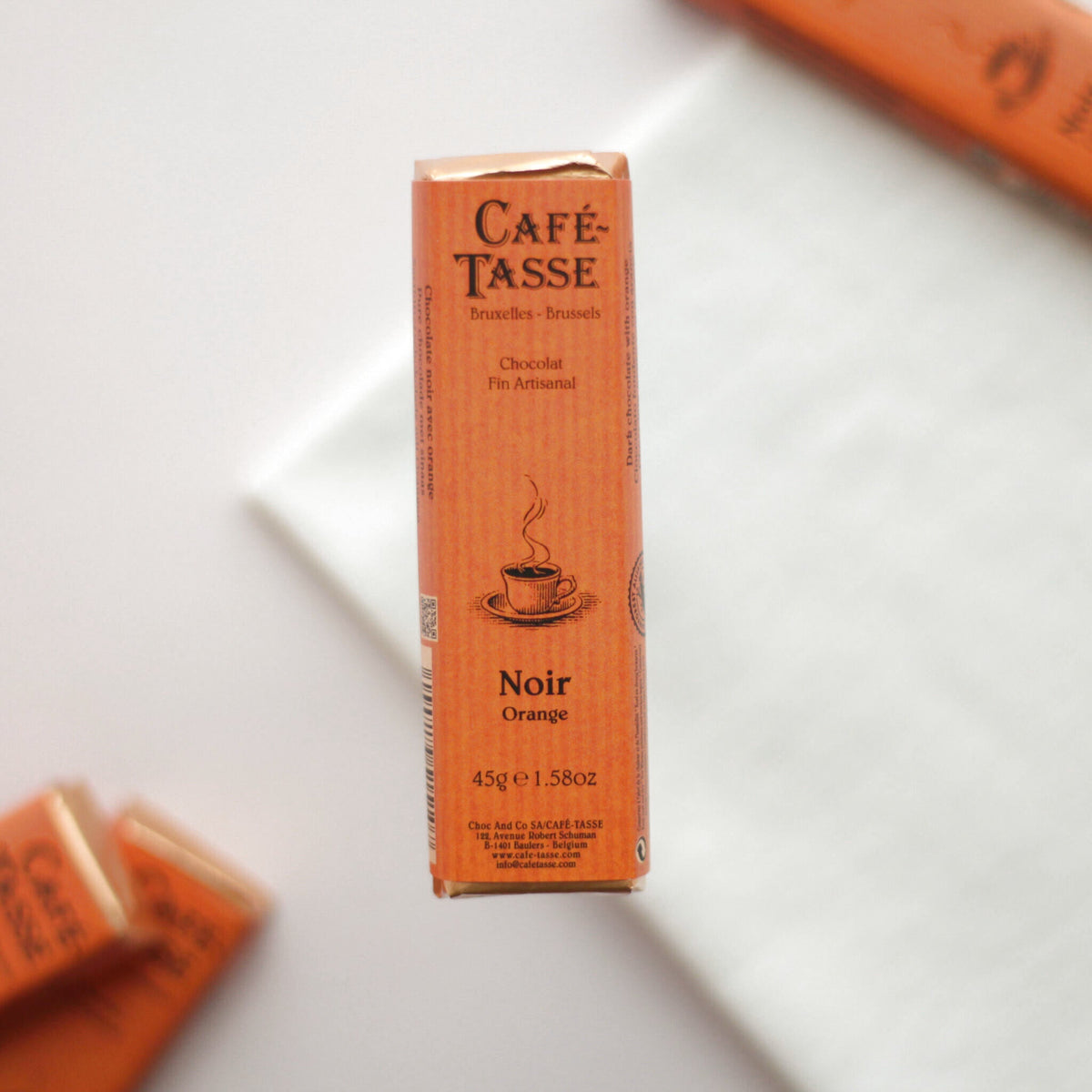 Pure chocolade reep sinaasappel 45g van Café-Tasse