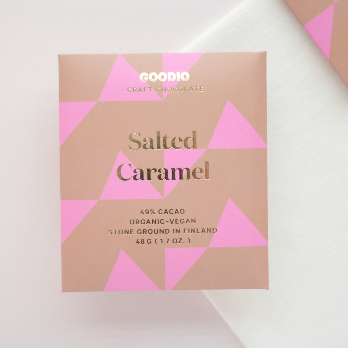 Salted caramel chocoladereep 49% cacao van Goodio