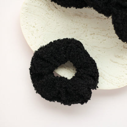 Teddy scrunchie zwart